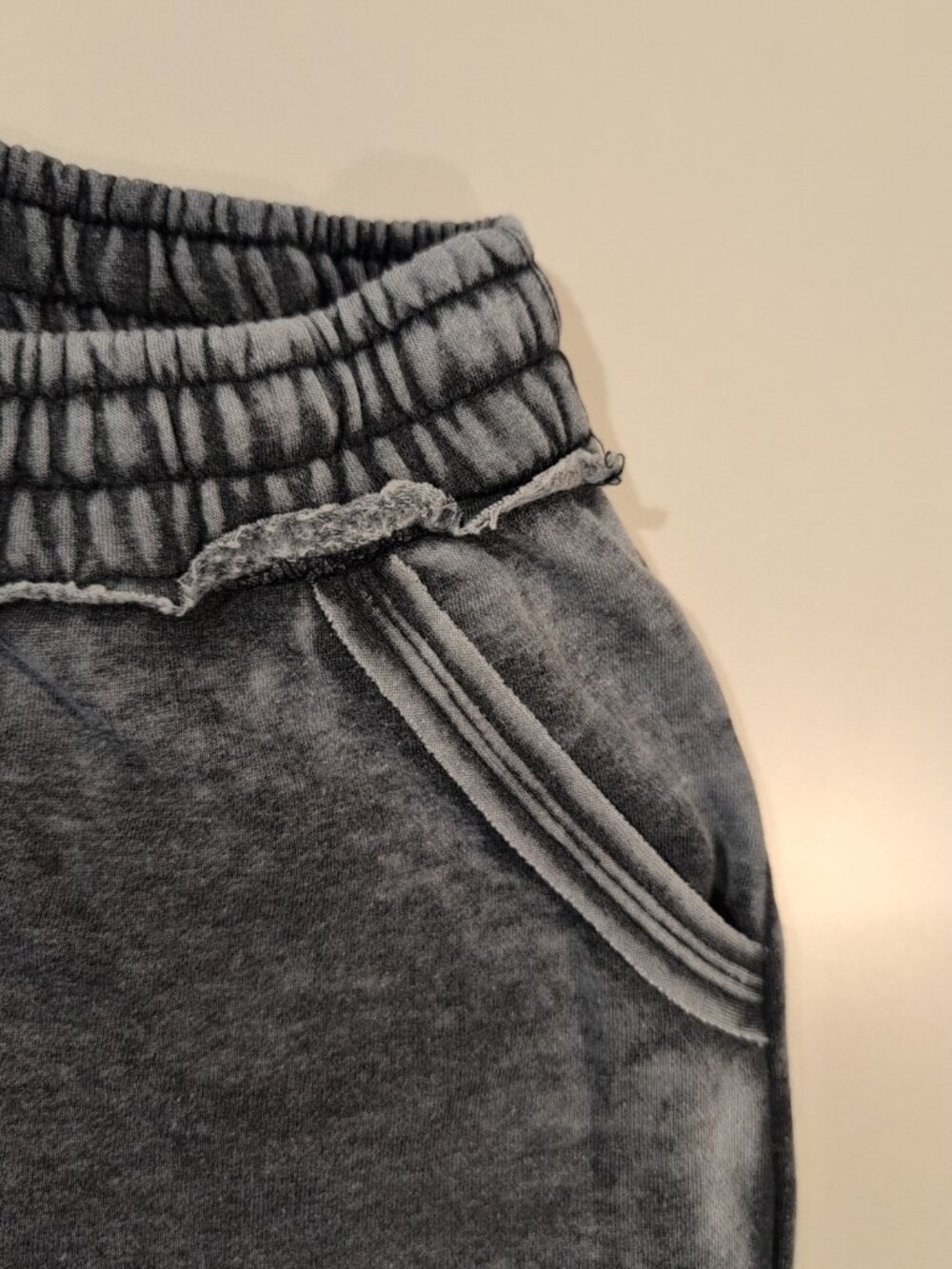 Like An Angel Pants Womens M Straight Leg Faded Sweatpants Solid Pockets - Picture 5 of 9